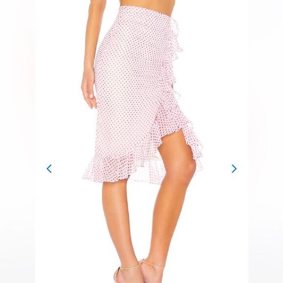 Lovers + Friends Women’s Suffolk Skirt in Lipstick Dot size Small $128 NWT (6-3) - Picture 3 of 7